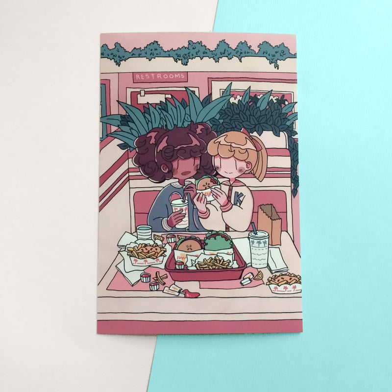 burger girls mini print