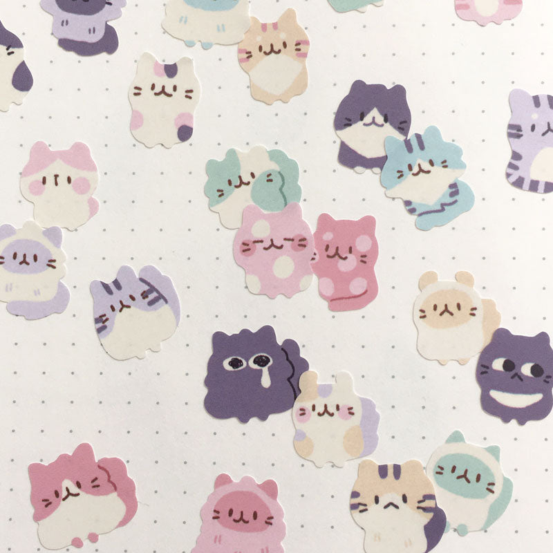 creamy cat sticker sheet