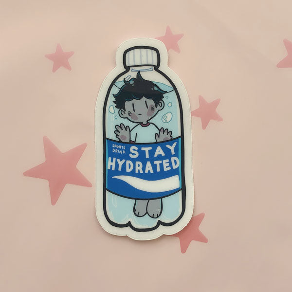 stay hydrated clear sticker