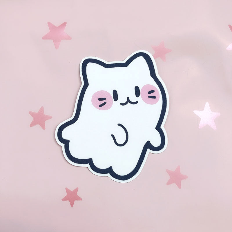 cat ghost vinyl sticker