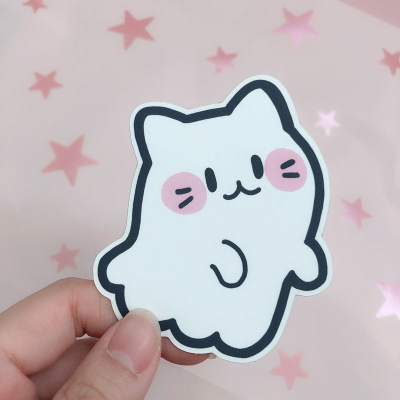 cat ghost vinyl sticker